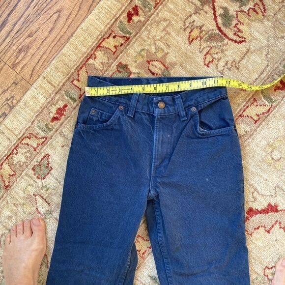 Vintage 505 Boys Orange Tab Levi’s Classic Fit Dark Wash Boys 12 Reg 70’s USA - Picture 10 of 12